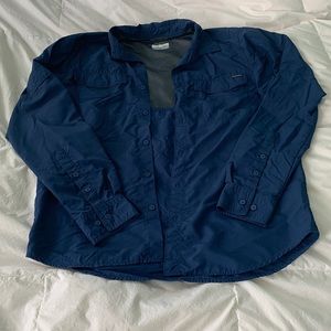 Light white button down with sun protection